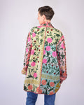 Frankie Long Quilted Reversible Patchwork Kantha Jacket -11
