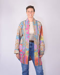 Frankie Long Quilted Reversible Patchwork Kantha Jacket - 04