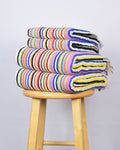 Luxury Turkish Terry Cloth Cotton Bath/Hand Towel - Rainbow Stripes