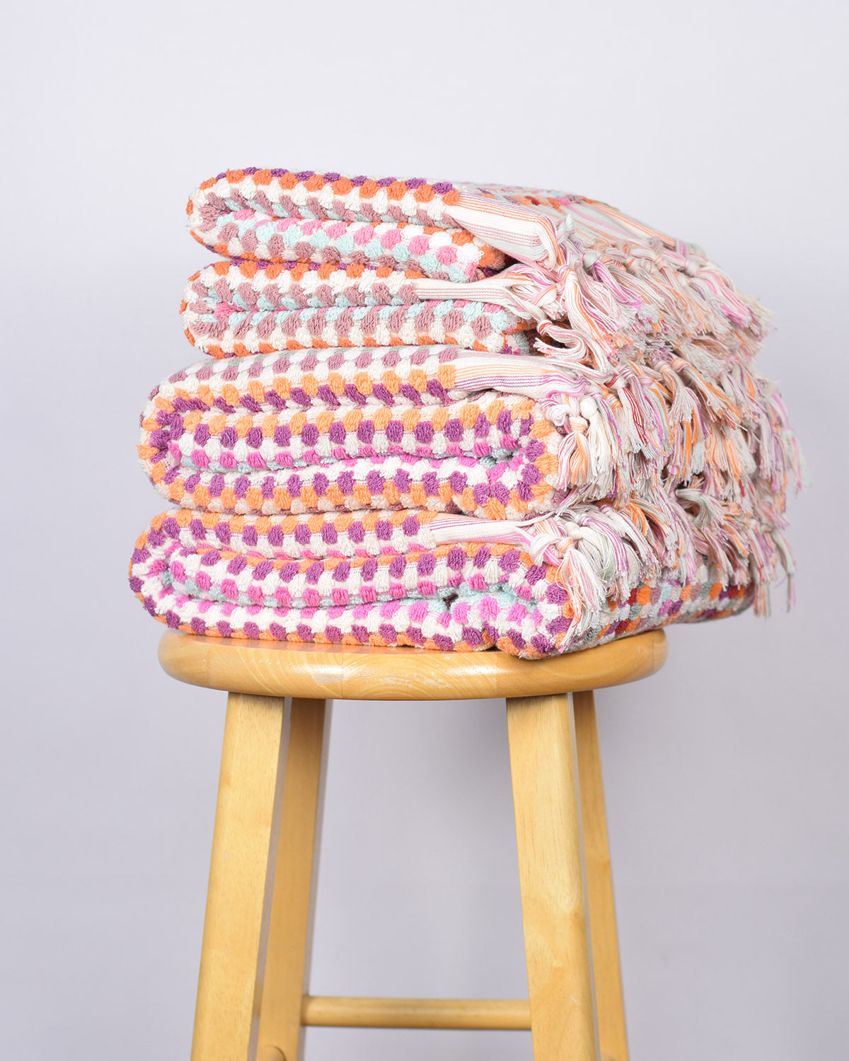 Luxury Turkish Terry Cloth Cotton Bath/Hand Towel - Desert Checkers