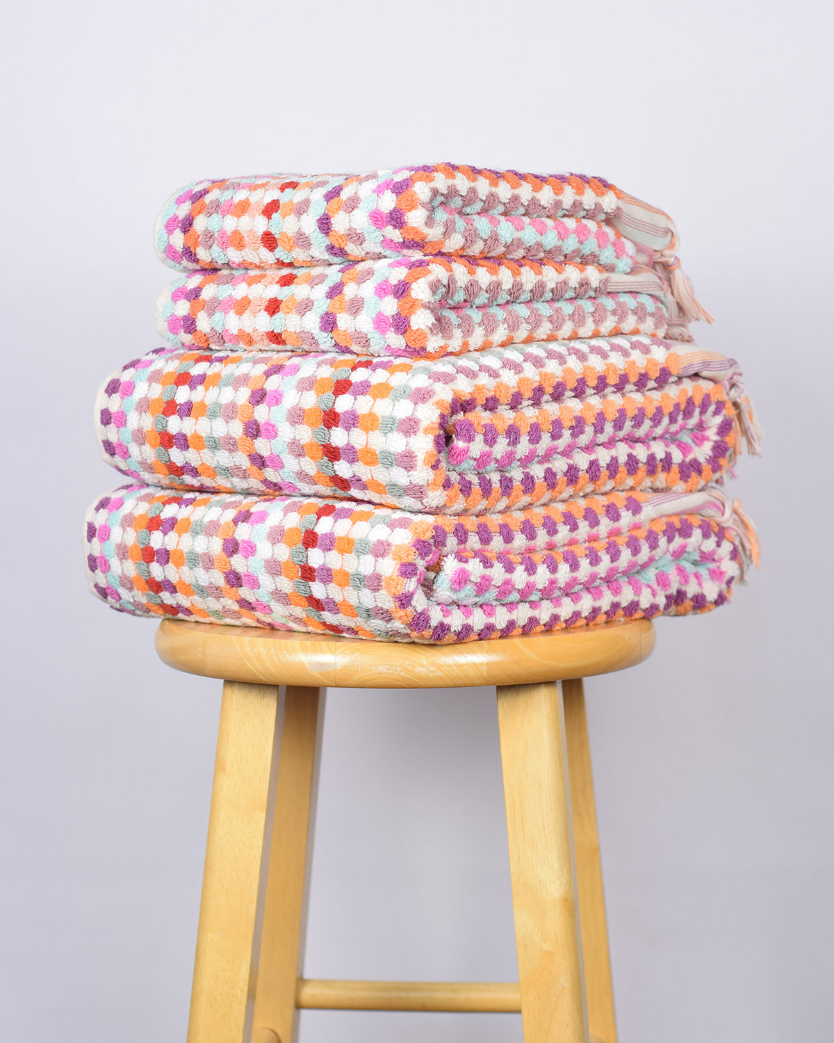 Luxury Turkish Terry Cloth Cotton Bath/Hand Towel - Desert Checkers