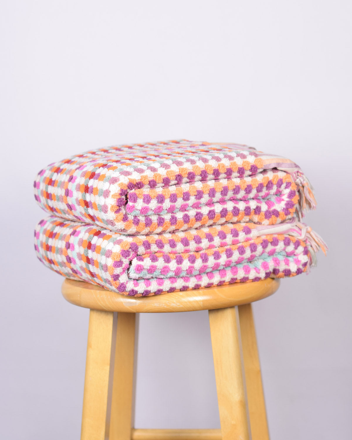 Luxury Turkish Terry Cloth Cotton Bath/Hand Towel - Desert Checkers