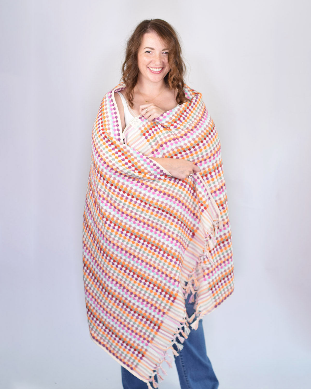 Luxury Turkish Terry Cloth Cotton Bath/Hand Towel - Desert Checkers