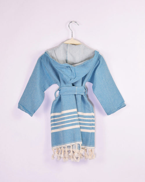 Baby / Toddler Organic Turkish Cotton Robe - Sky Blue