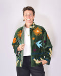 Embroidered Suzani Velvet Jacket - Lovey Dovey - Green