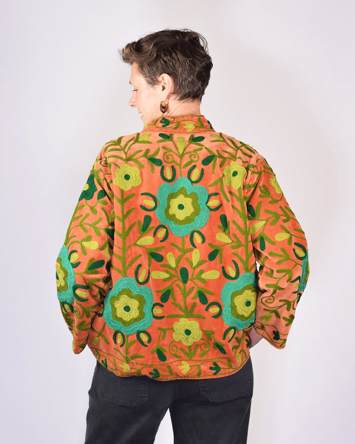 Embroidered Suzani Velvet Jacket - 09