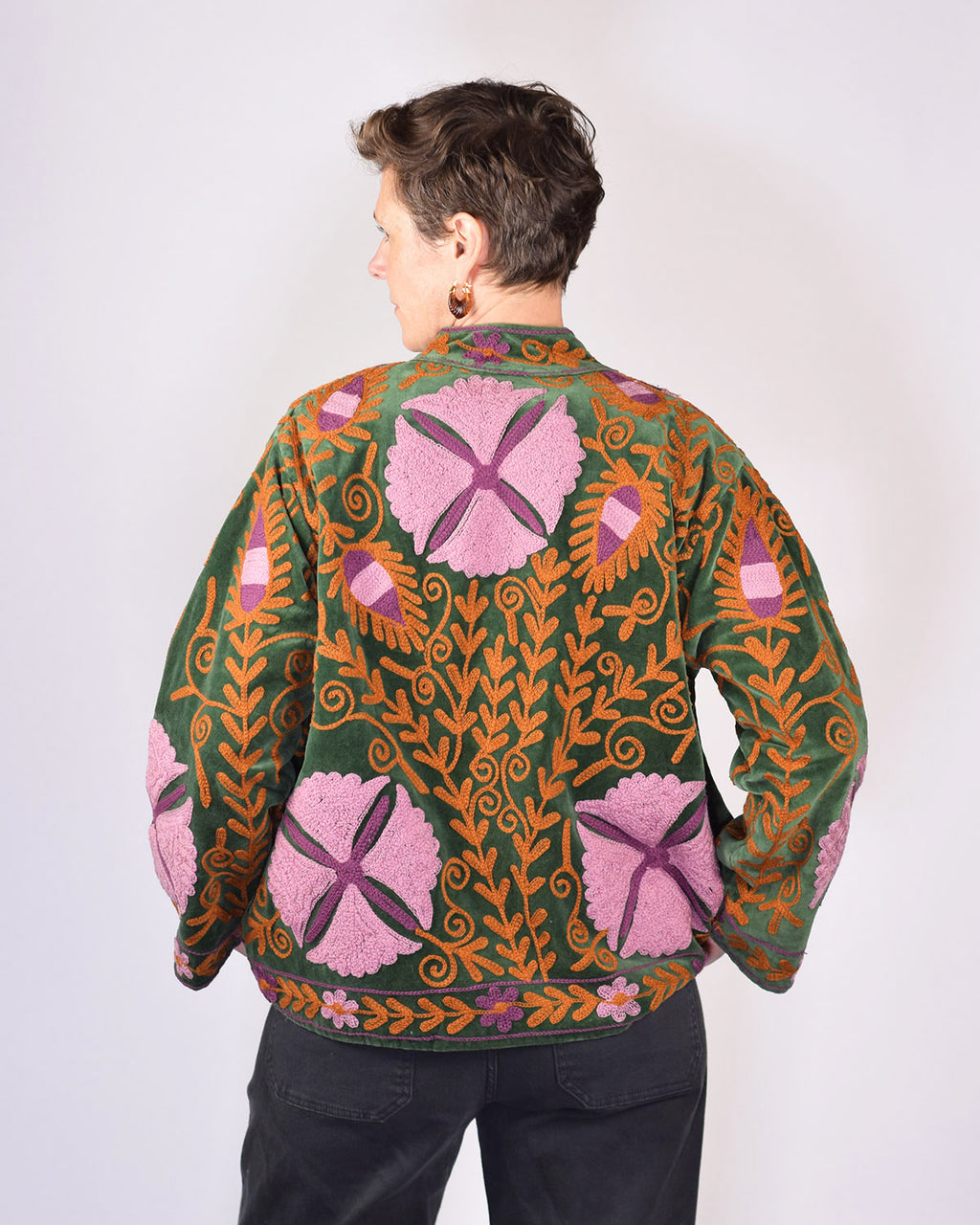 Embroidered Suzani Velvet Jacket - 15