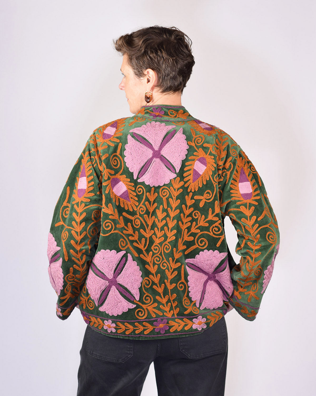 Embroidered Suzani Velvet Jacket - 15