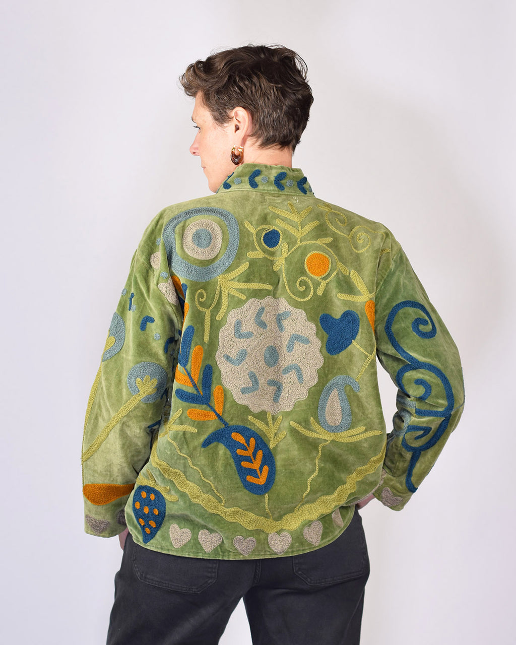 Embroidered Suzani Velvet Jacket - 12