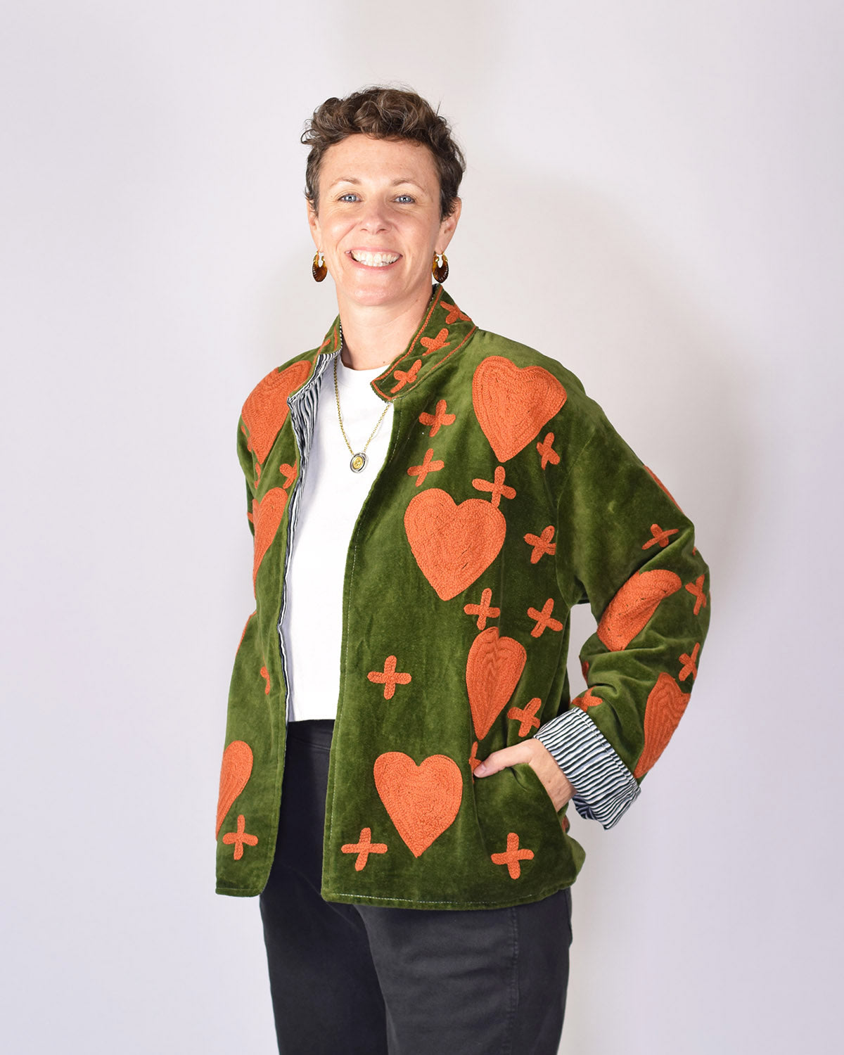 Adore Me Embroidered Velvet Jacket - 03