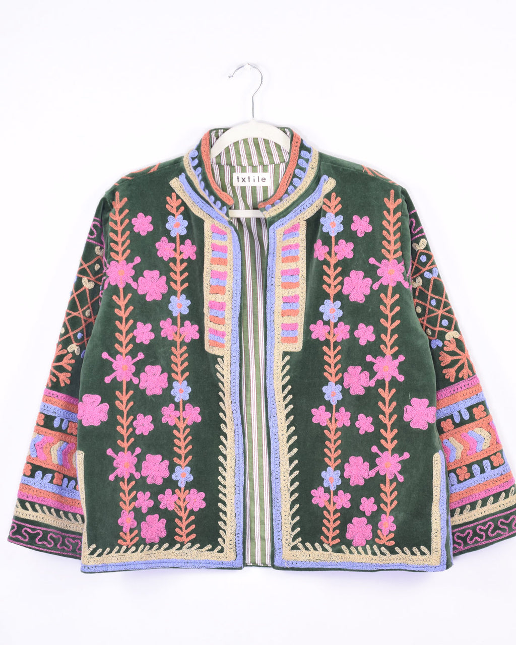 Embroidered Suzani Velvet Jacket - 04