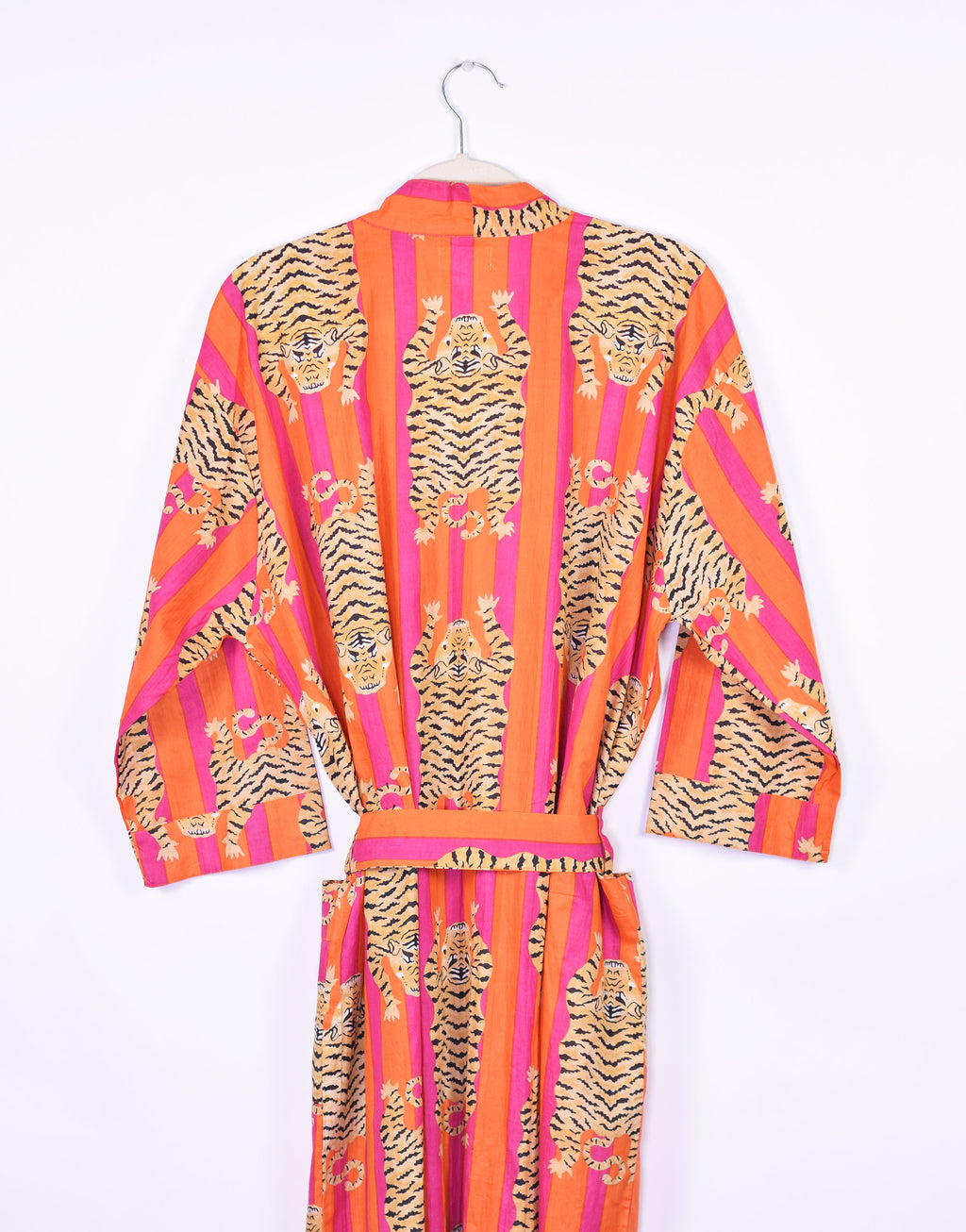 Tiger Robe - Lightweight Cotton - Orange/Pink image 6