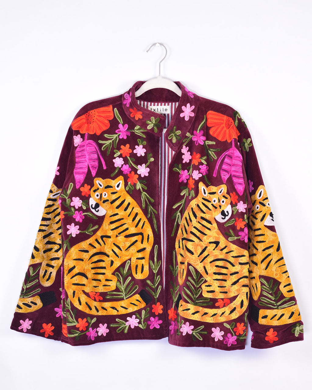 Tiger Tribe Embroidered Velvet Jacket - 06 image 1