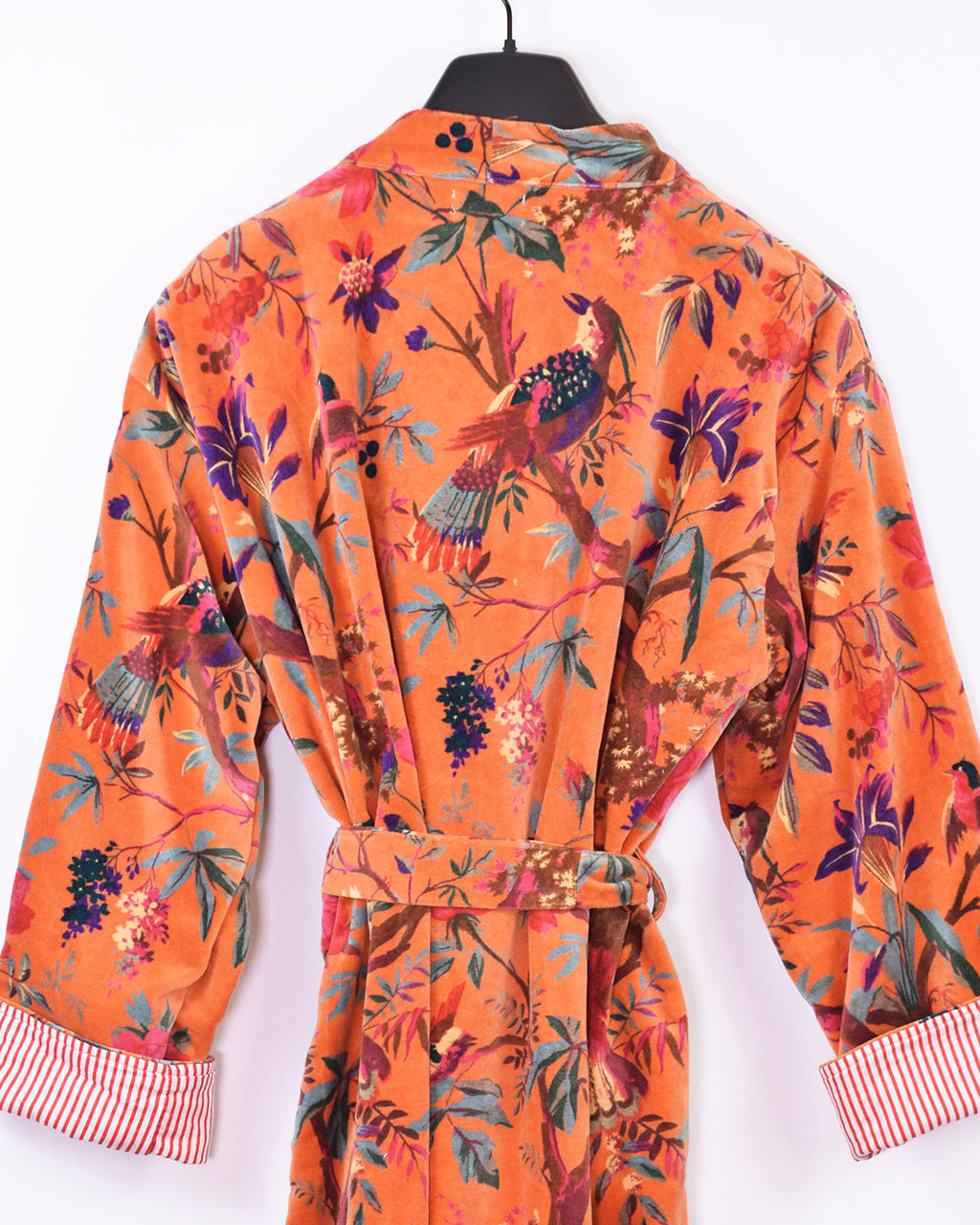 Plush Velvet Unisex Robe - Papaya Tropics image 4