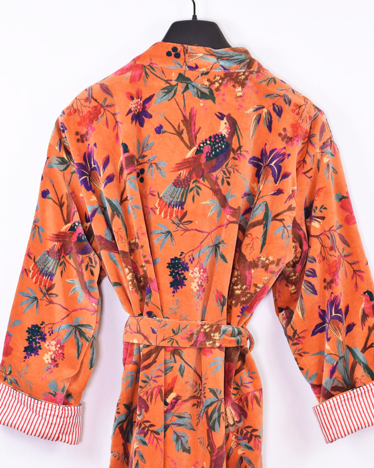 Plush Velvet Unisex Robe - Papaya Tropics image 4