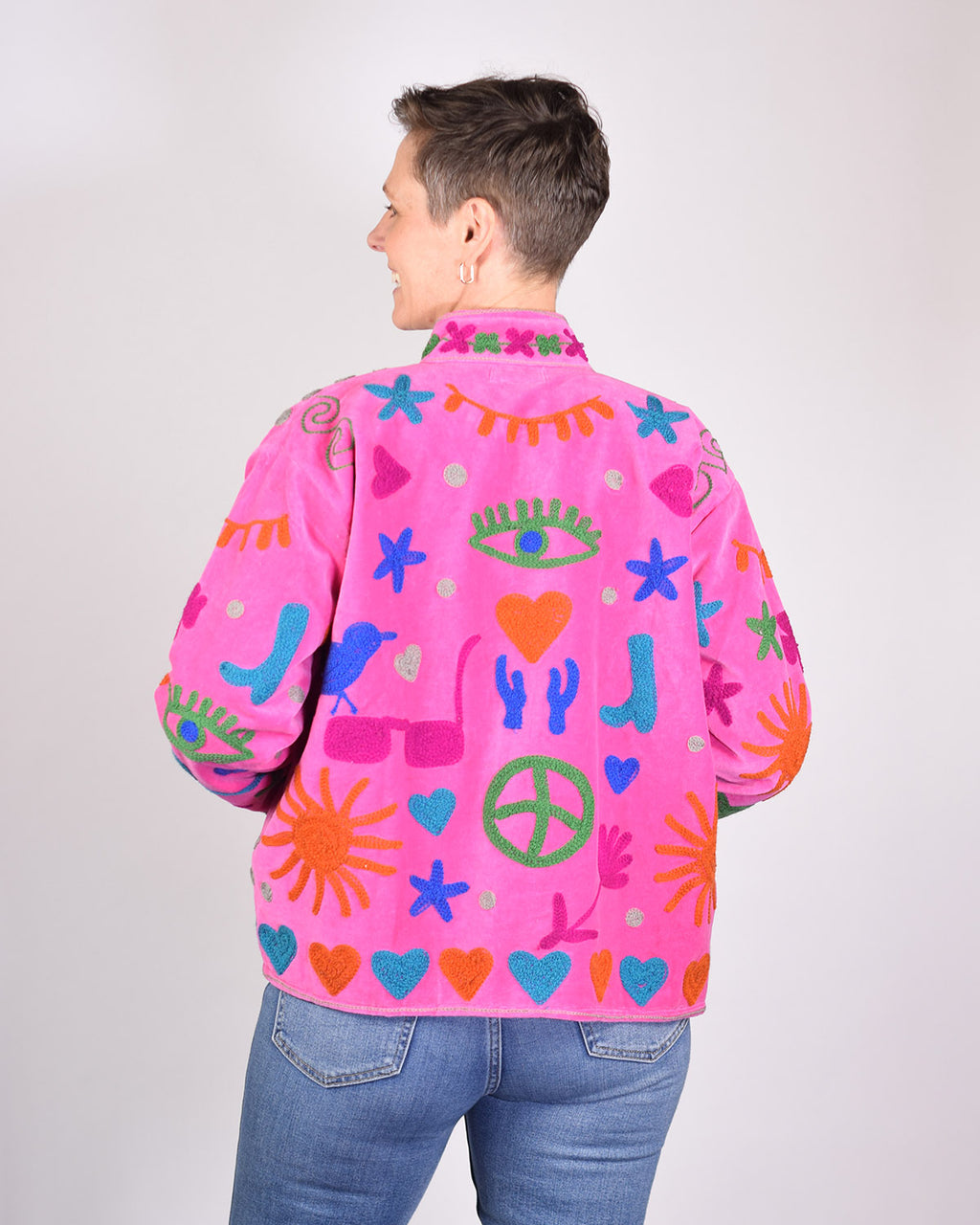 Good Vibes Embroidered Velvet Jacket - 05 image 0