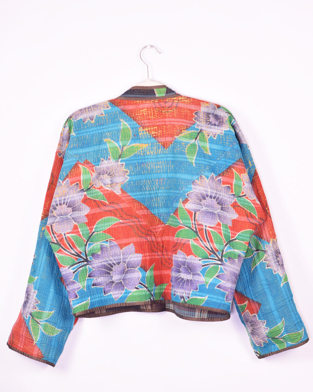 Sofie Quilted Reversible Patchwork Kantha Jacket -17 image 3