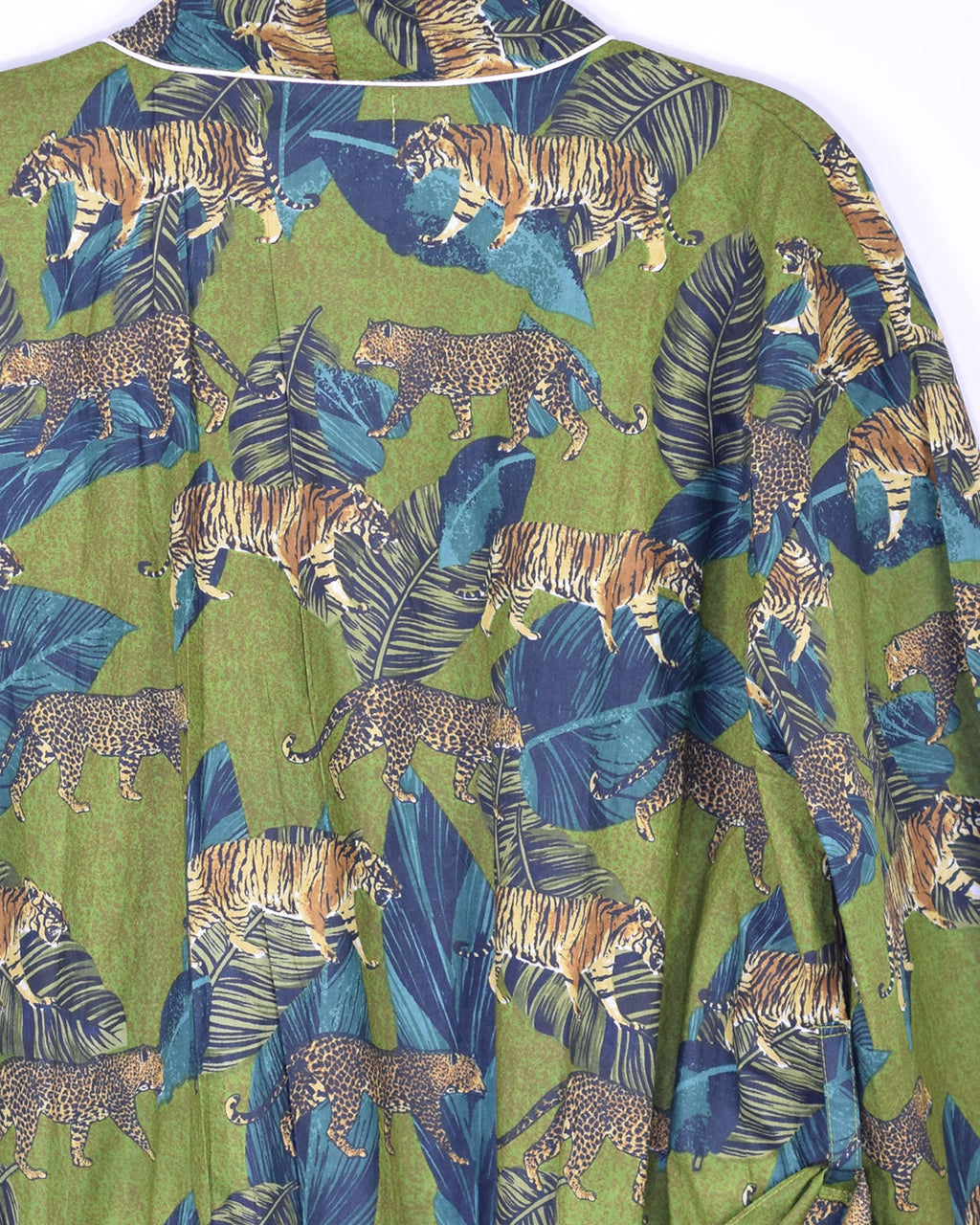 Lightweight Cotton Robe / Kimono - Emerald Safari image 2