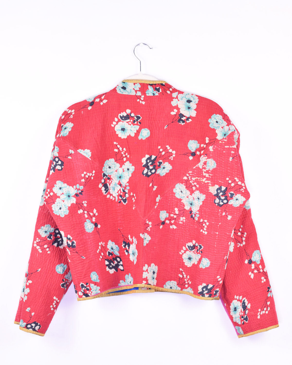 Sofie Quilted Reversible Patchwork Kantha Jacket -14 image 8