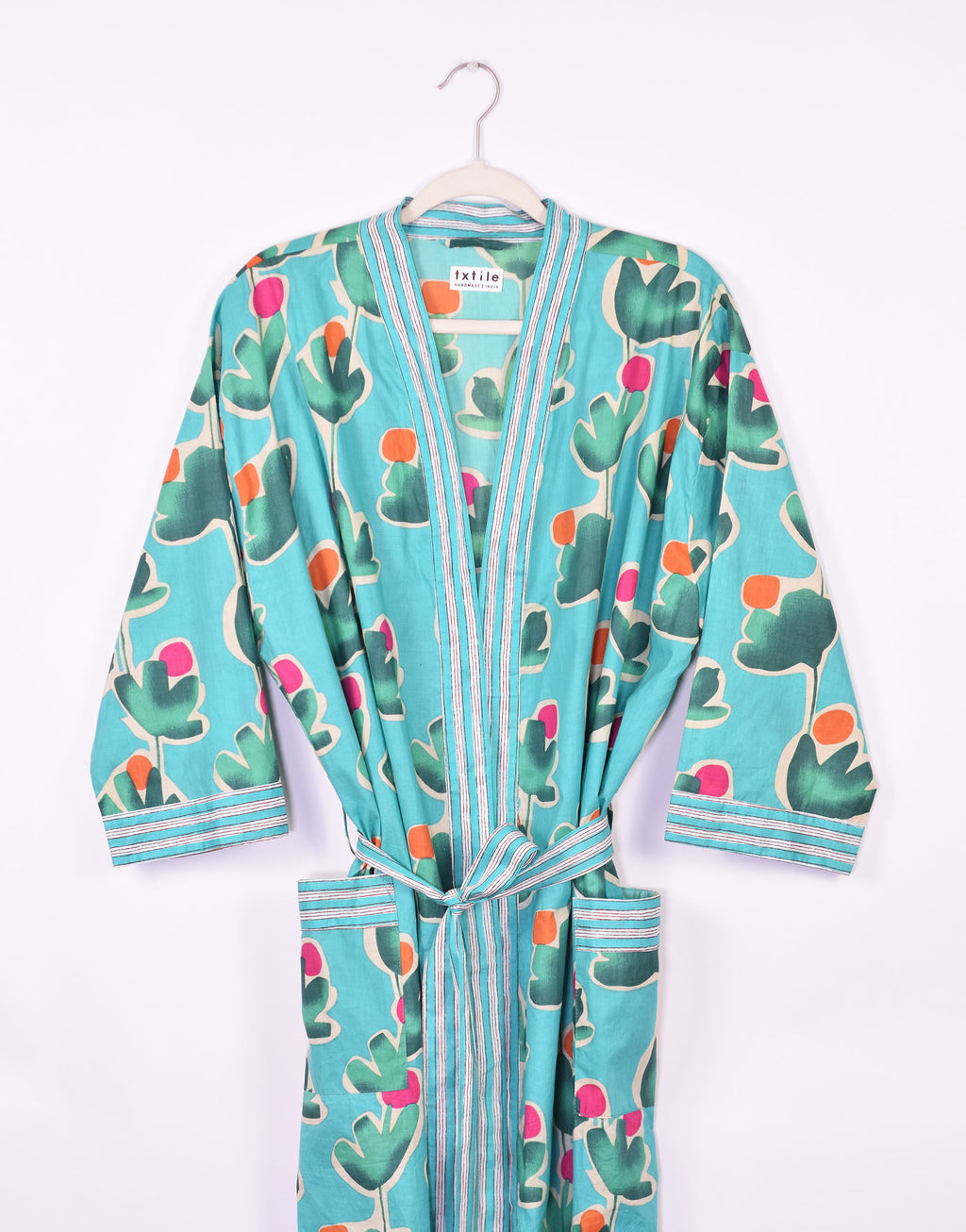 Lightweight Cotton Robe - Cactus Blooms image 0