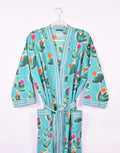 Lightweight Cotton Robe - Cactus Blooms image 0