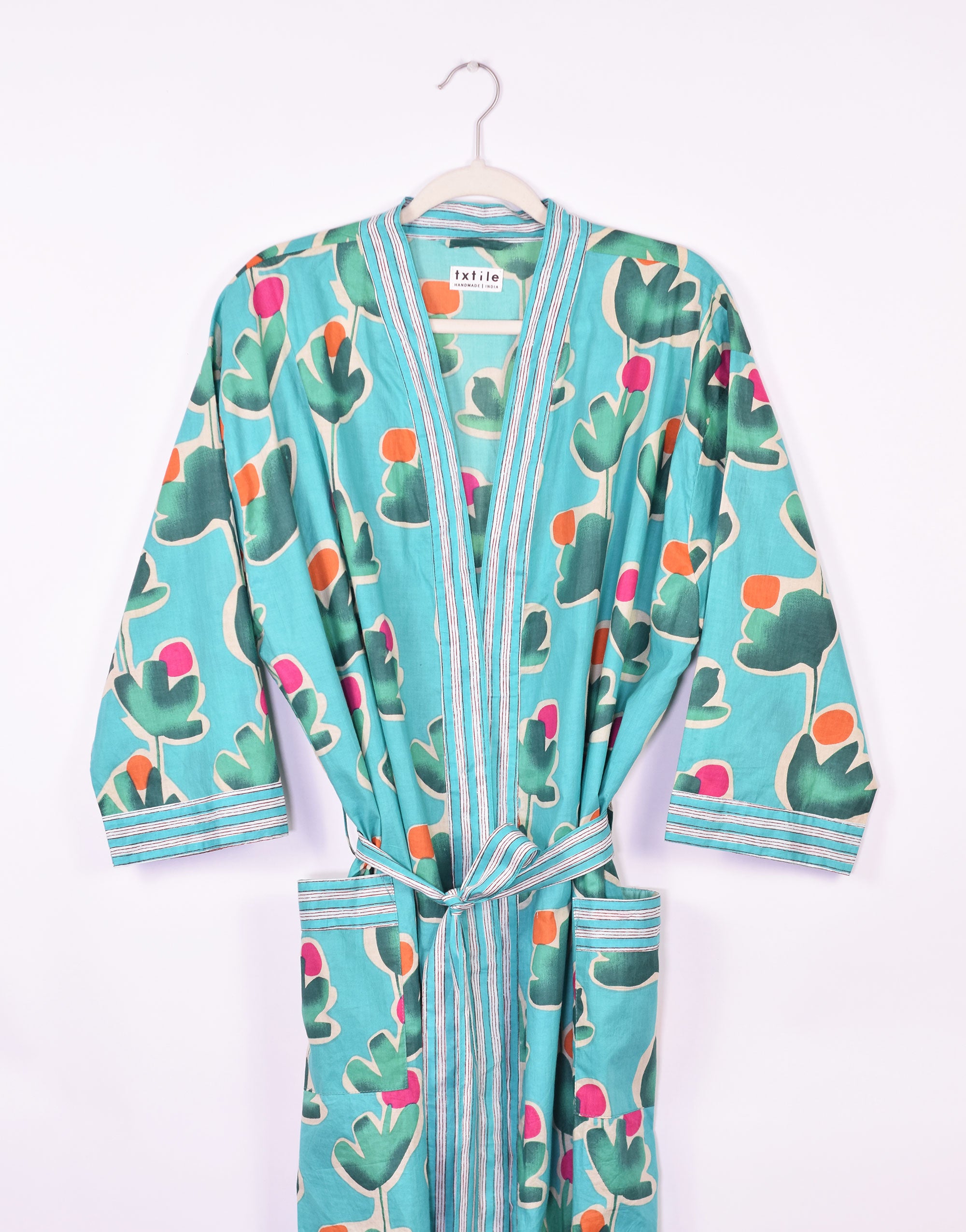 Lightweight Cotton Robe - Cactus Blooms image 0