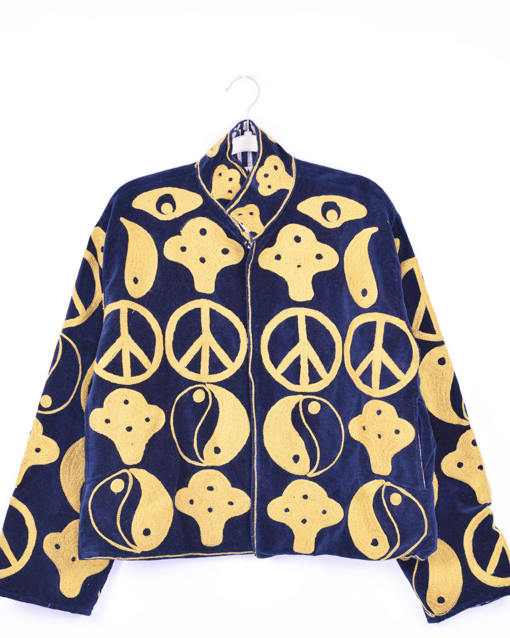 Peace Out Embroidered Velvet Jacket - 04 image 0