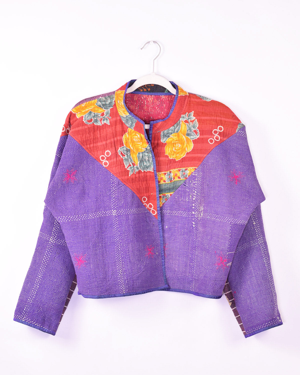 Sofie Quilted Reversible Patchwork Kantha Jacket - 01 image 2