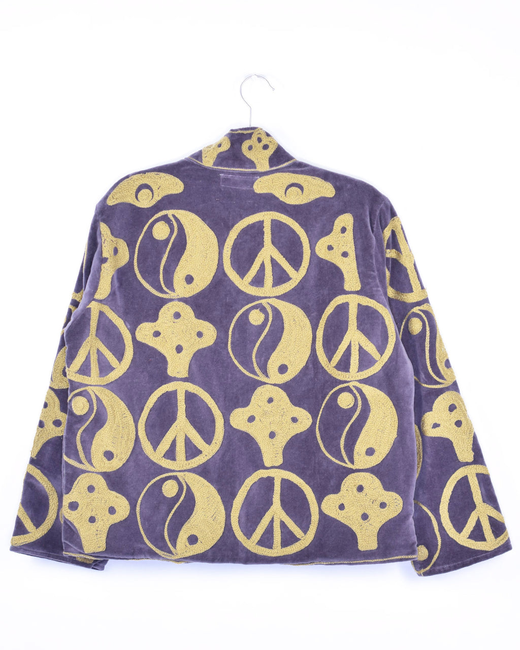Peace Out Embroidered Velvet Jacket - 03 image 2
