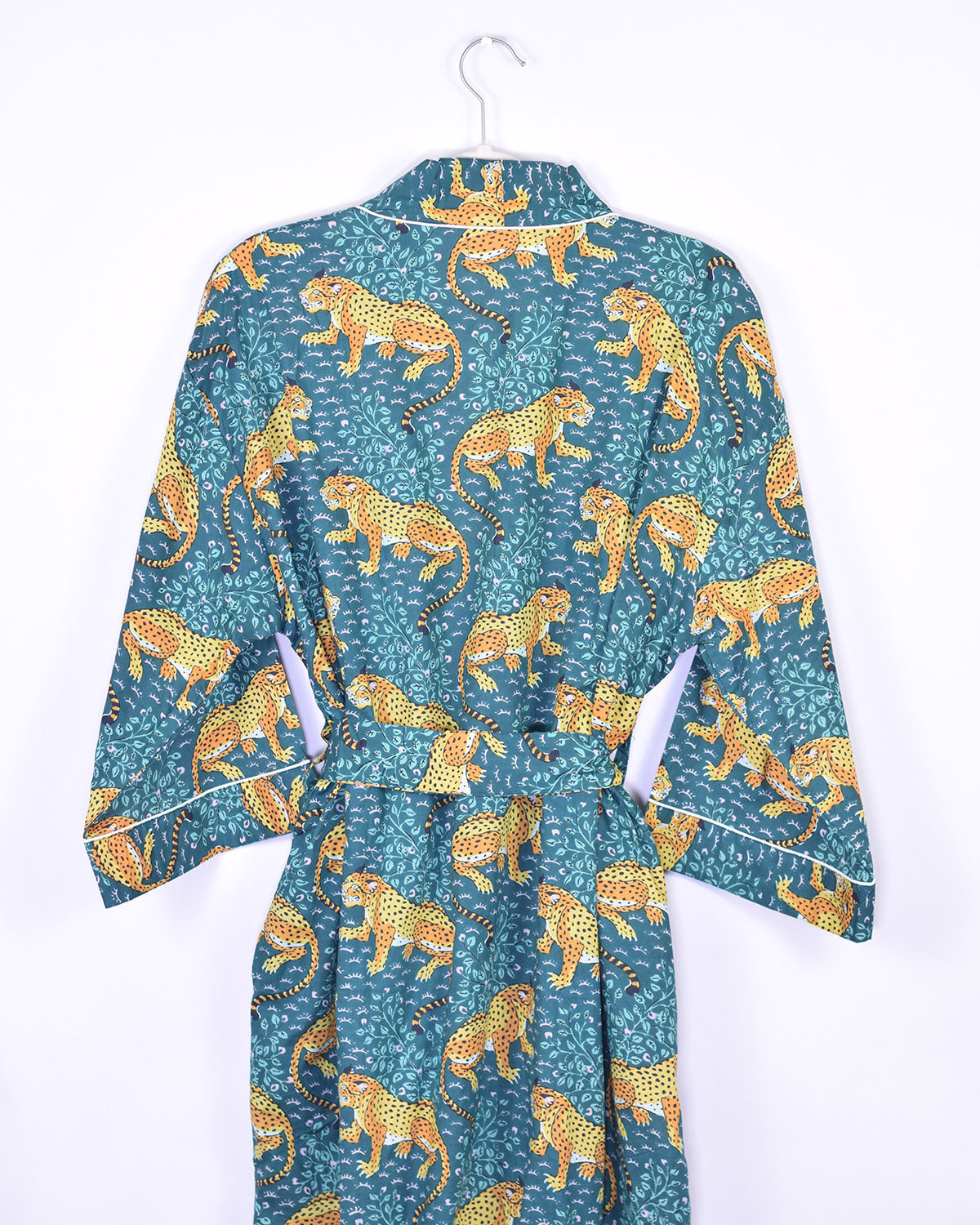Lightweight Cotton Robe / Kimono - Roaming Jaguars image 5