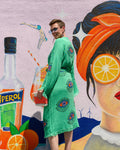 Luxury Turkish Cotton Evil Eye Kimono/Robe - Soft Jade image 0