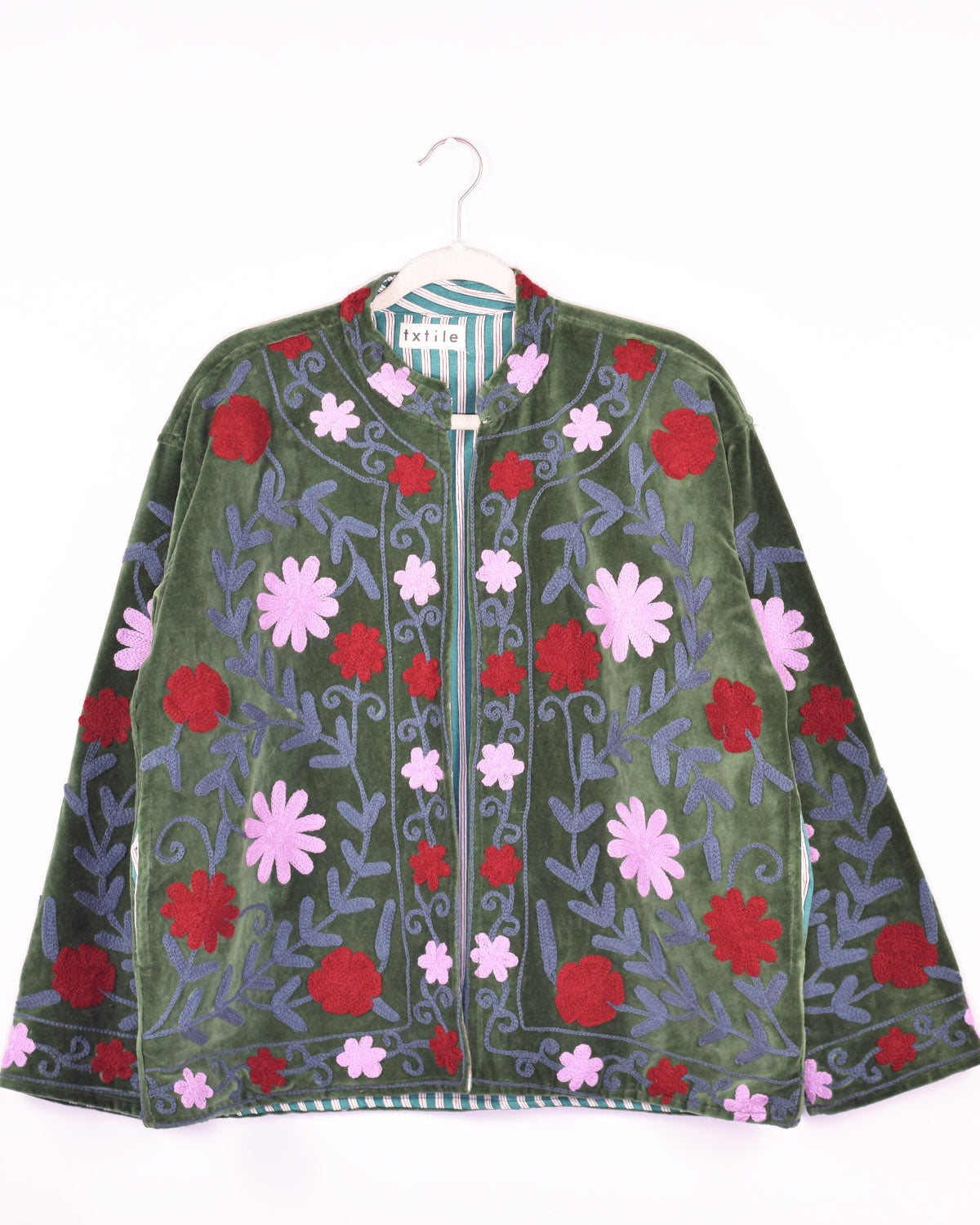 Embroidered Suzani Velvet Jacket - 08 image 0