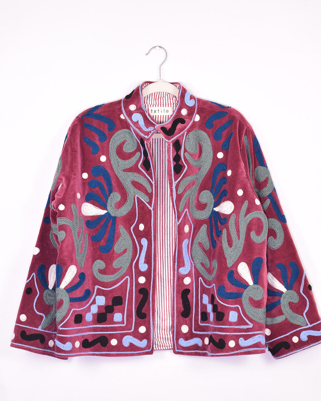 Embroidered Suzani Velvet Jacket - 02 image 0