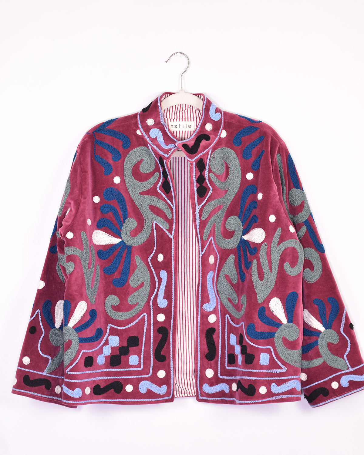 Embroidered Suzani Velvet Jacket - 02 image 0