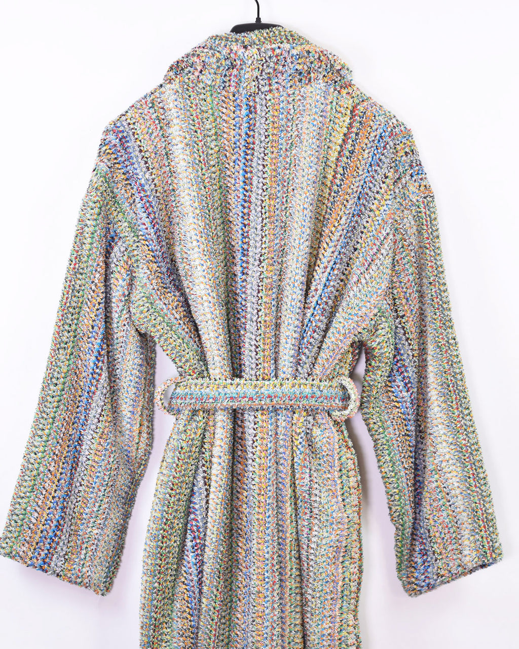 Organic Turkish Cotton Plush Terry Cloth Robe - Soft Rainbow image 4