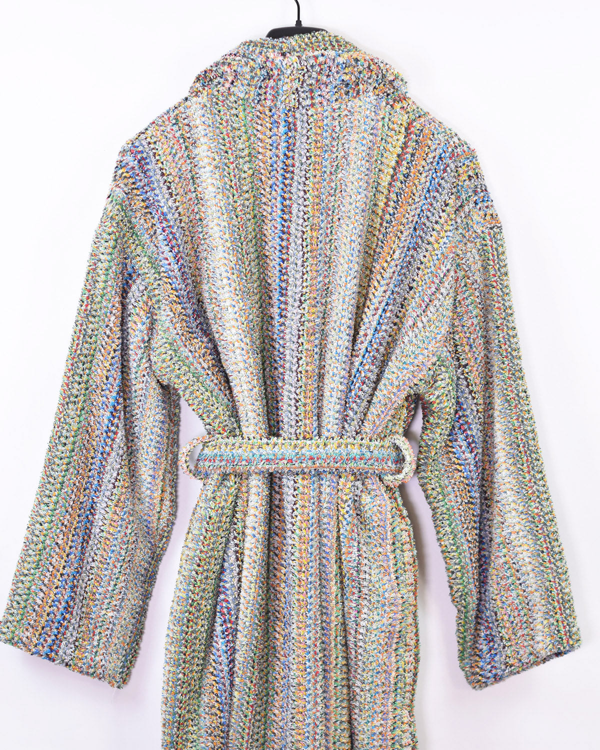 Organic Turkish Cotton Plush Terry Cloth Robe - Soft Rainbow image 4