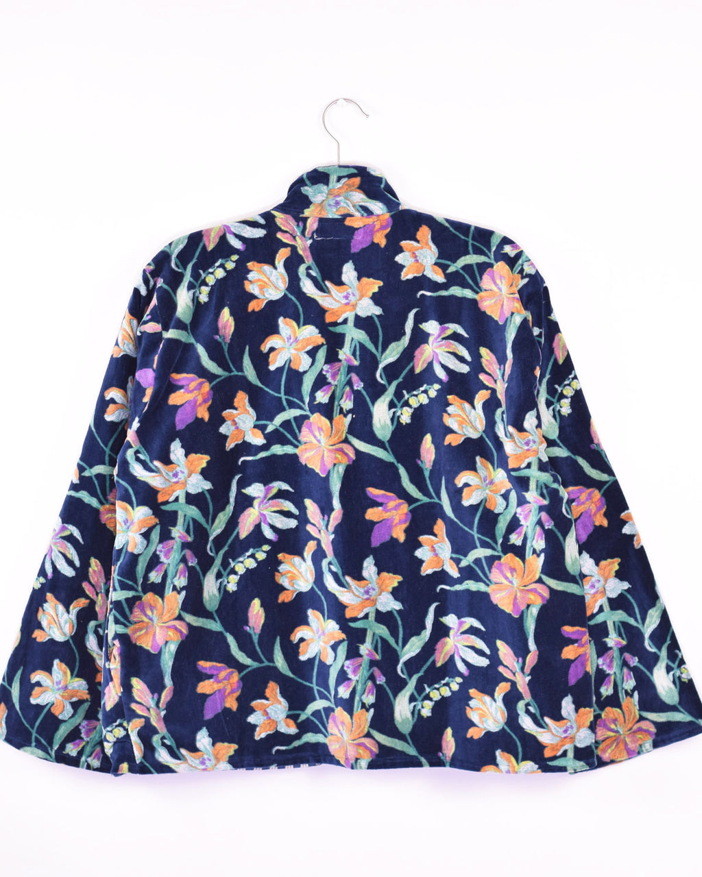 Velvet Printed Jacket - Navy Garden image 1
