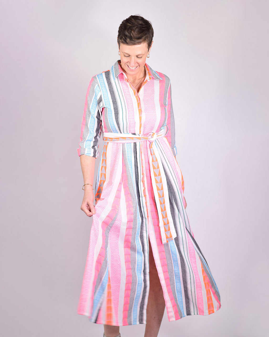 Rowan Shirt Dress - Long Sleeve - Blue Wave image 1
