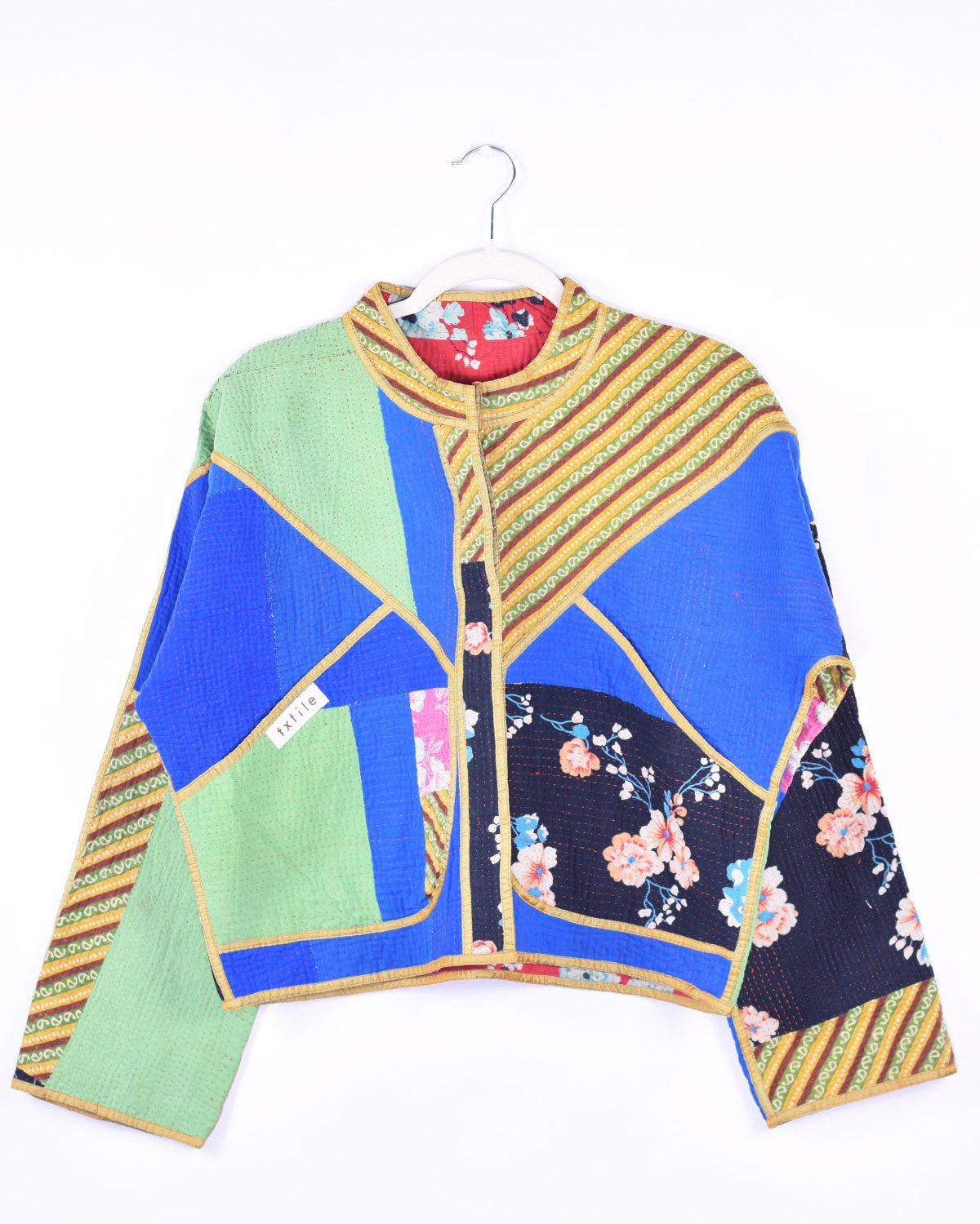 Sofie Quilted Reversible Patchwork Kantha Jacket -14 image 5