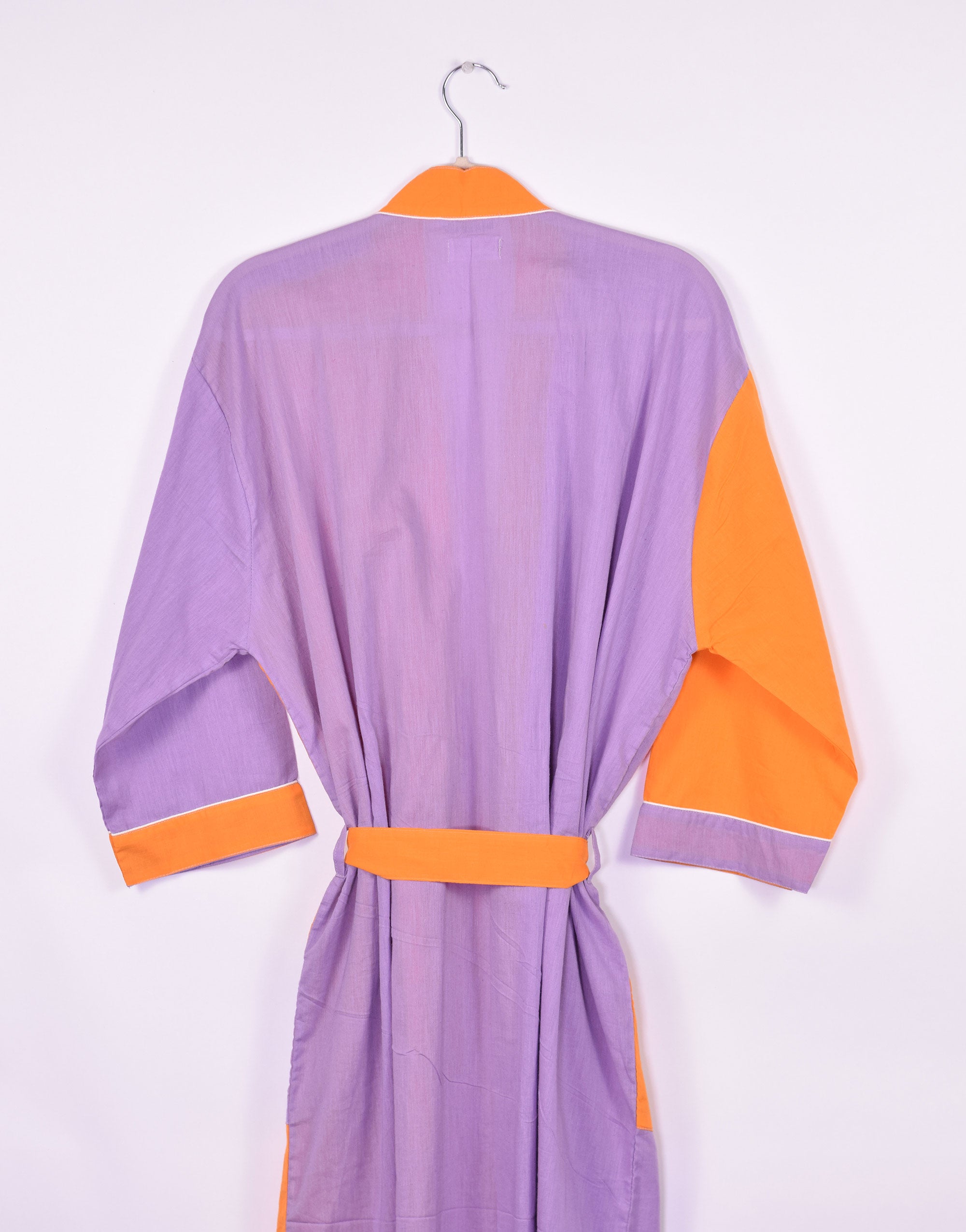 Lightweight Color Block Cotton Robe image 5