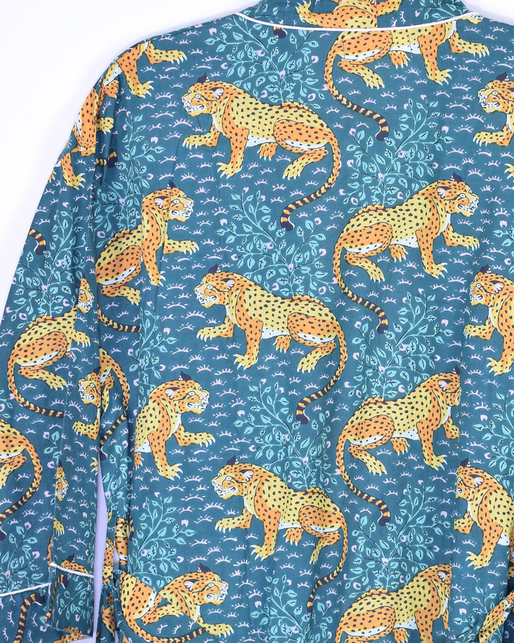 Lightweight Cotton Robe / Kimono - Roaming Jaguars image 1