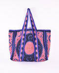 Velvet Suzani Embroidered Oversized Tote Bag - 01 image 0