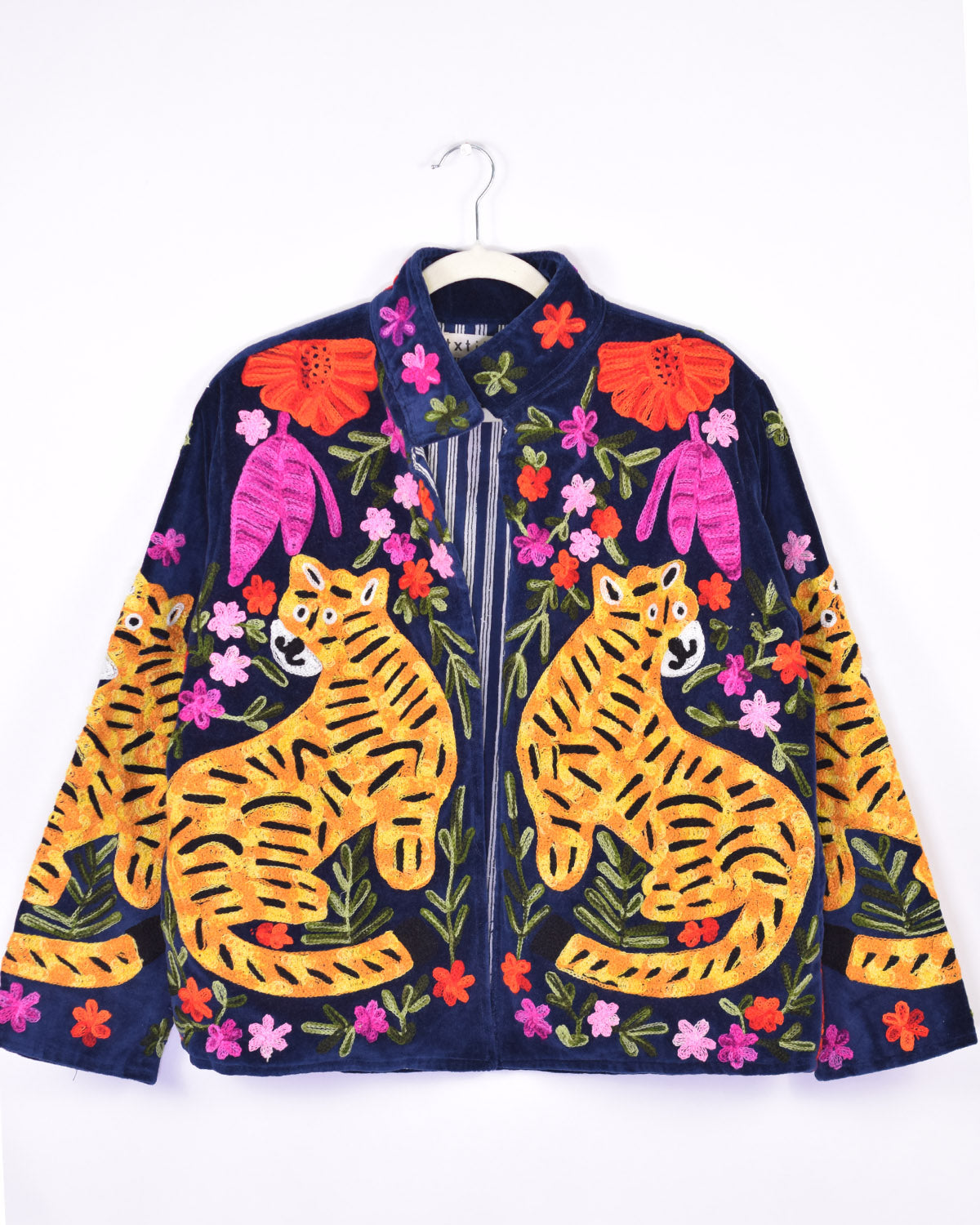 Tiger Tribe Embroidered Velvet Jacket - 07 image 0