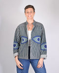 Lightweight Evil Eye Canvas Embroidered Jacket - 09 image 0