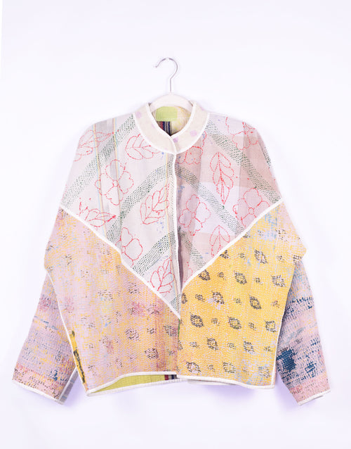 Charlie Quilted Reversible Patchwork Kantha Jacket - 01 image 0