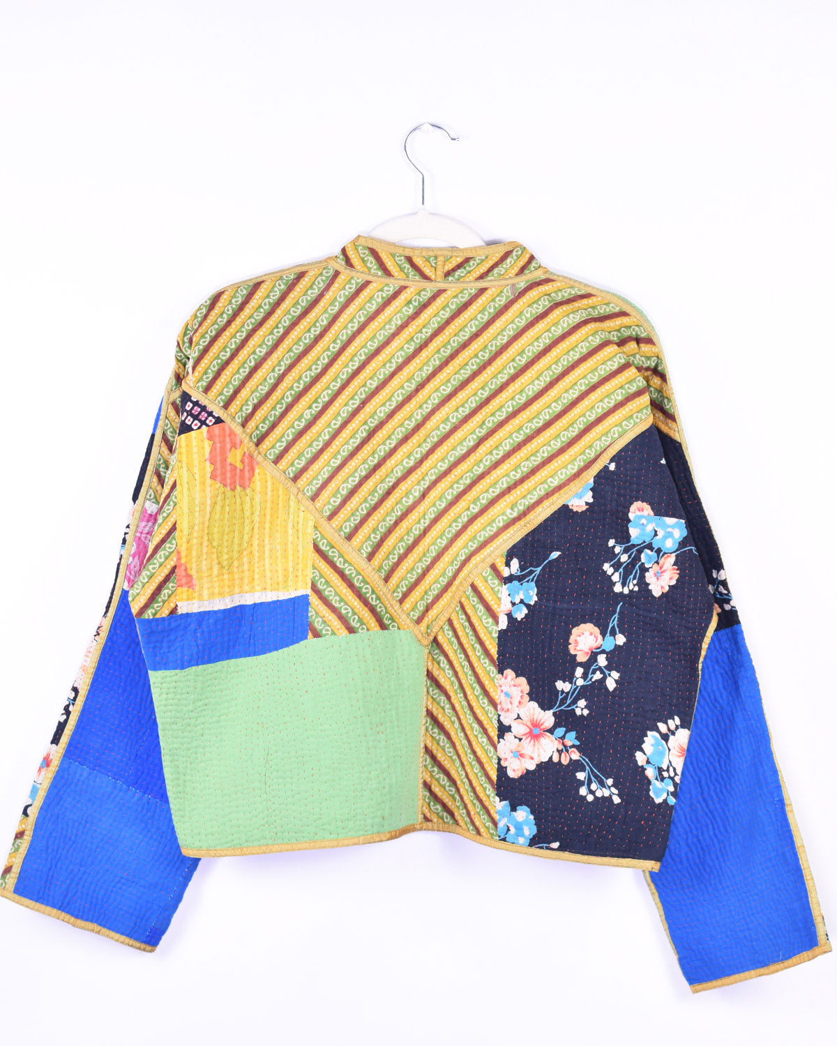 Sofie Quilted Reversible Patchwork Kantha Jacket -14 image 6