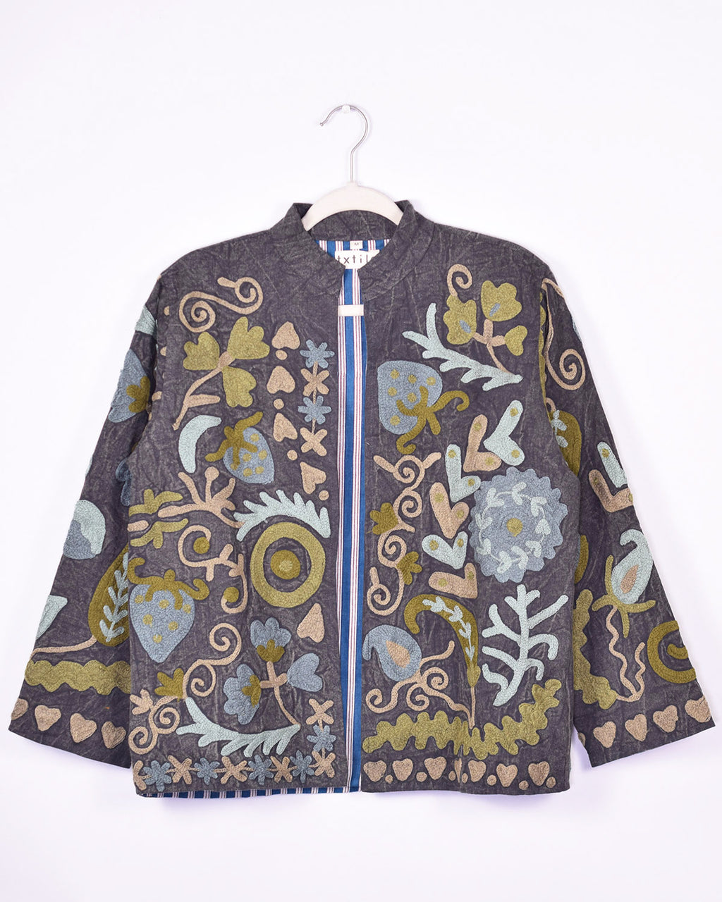 Suzani Embroidered Canvas Jacket/Cardigan -11 image 0