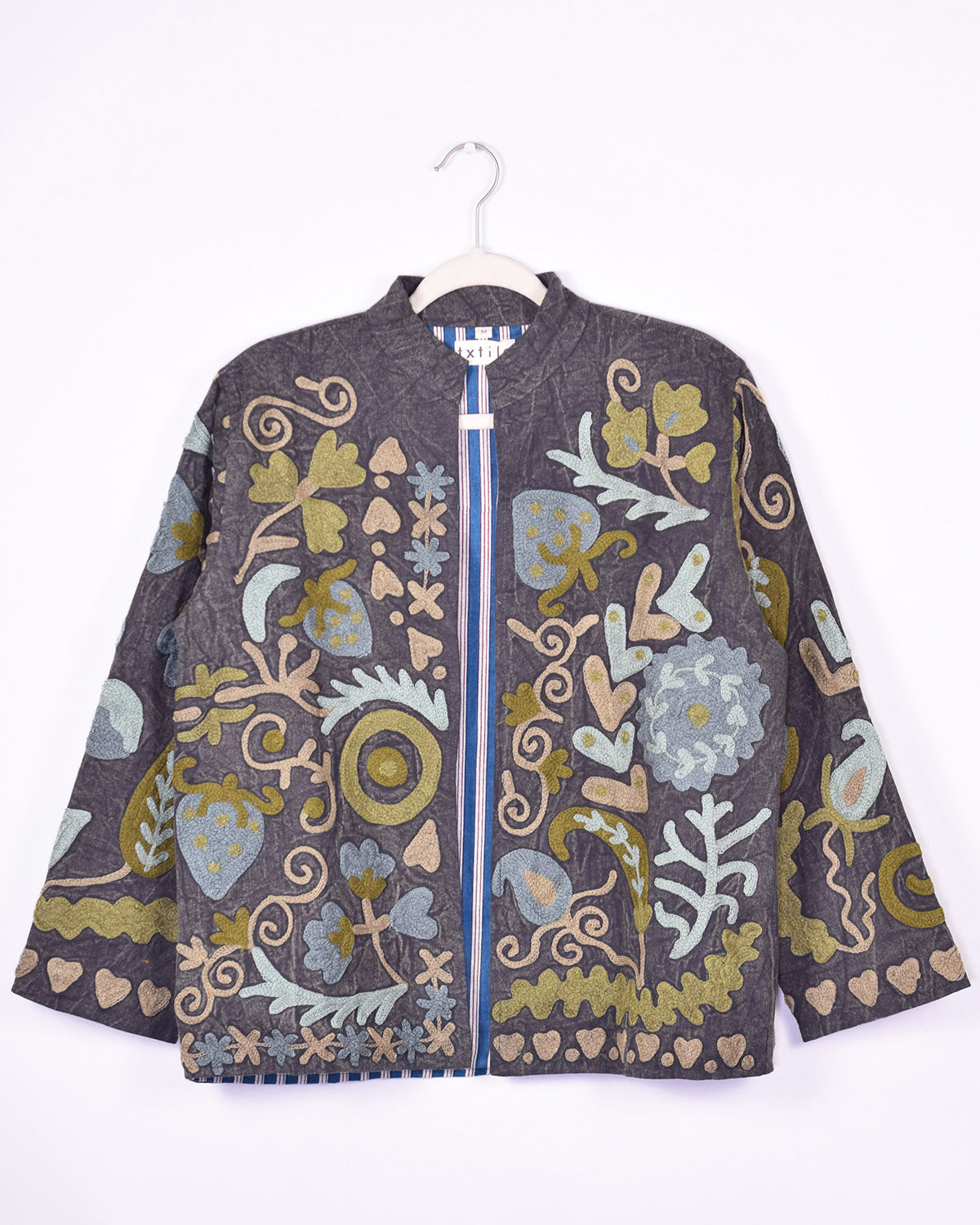 Suzani Embroidered Canvas Jacket/Cardigan -11 image 0