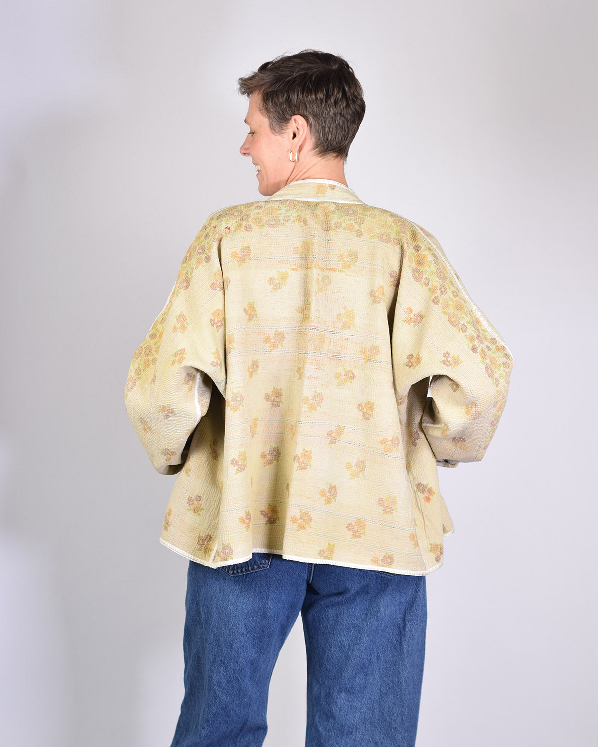 Charlie Quilted Reversible Patchwork Kantha Jacket - 13 image 3