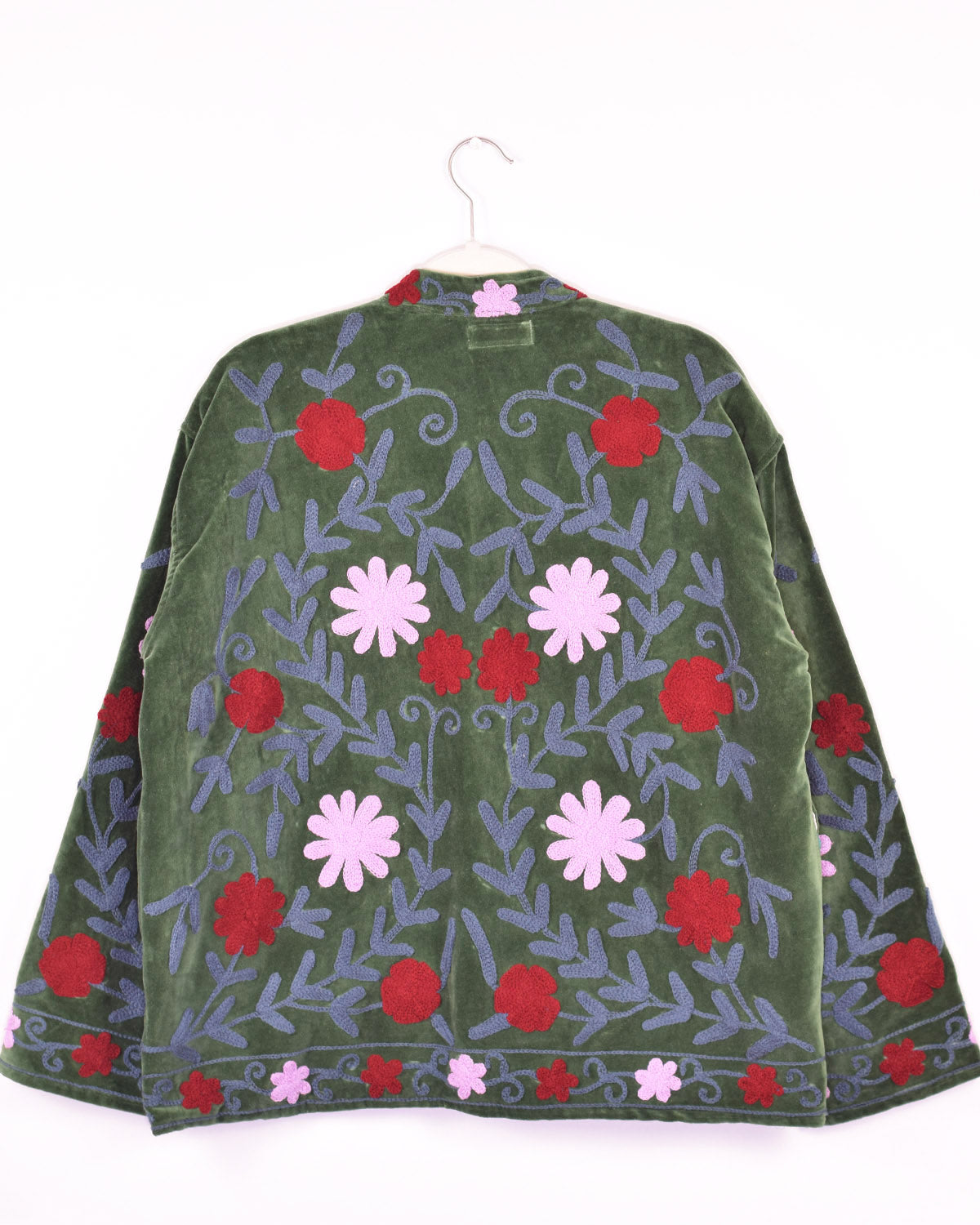Embroidered Suzani Velvet Jacket - 08 image 1